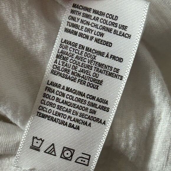 James Perse Ladies White Dress 2 Medium Ruched Sides WSVH6835CU Capsule Casual - Picture 5 of 9